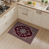 Ornate Maroon Persian Floral Area Rug