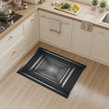 Hypnotic Infinite Corridor Black White Geometric Rug