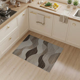 Wavy Beige Abstract No. 2 Area Rug