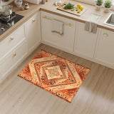 Southwestern Orange Geometric Orange Area Rug