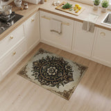 Vintage Ornate Peony Medallion Rug