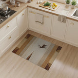 Striped Elk Silhouette Southwestern Rug