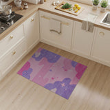 Dreamy Pink Purple Clouds Stars Kids Rug