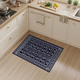 Geometric Modern Navy Geometric Maze Area Rug