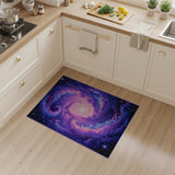 Cosmic Purple Galaxy Spiral Area Rug