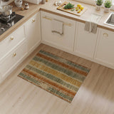 Earthy Striped Southwestern Kilim Rug