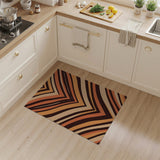 Orange Chevron Zigzag Geometric Area Rug