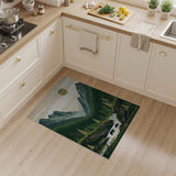 Alpine Bears Waterfall Forest Area Rug
