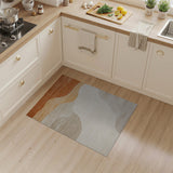 Wavy Layers Abstract Area Rug in Warm Oranges