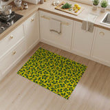 Multi-color and Patterns Festive Yellow Holly Berry Pattern Area Rug