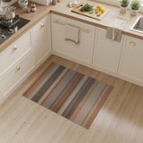 Orange Tan Striped Woven Area Rug