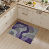 Purple Geometric Modern Purple Grey Abstract Geometric Area Rug