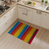 Multi-color and Patterns Vibrant Rainbow Horizontal Stripe Area Rug