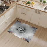 Geometric Cat Line Art Washable Area Rug