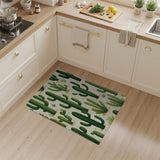 Lush Green Cactus Desert Area Rug
