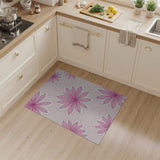 Floral Vintage Blush Pink Floral Swirl Area Rug