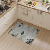 Whimsical Black Bear Starry Forest Rug