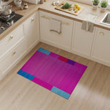 Vibrant Pink Multi-Color Geometric Stripe Area Rug