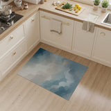 Ethereal Blue Teal Cloud Layers Area Rug