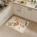 Abstract Beige Neutral Shapes Area Rug