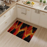 Cascading Lava Flow Pixel Art Rug