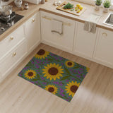 Sunflower Lavender Floral Area Rug