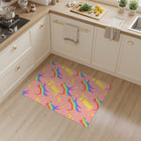 Rainbow Dogs Pink Kids Area Rug