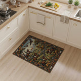 Persian Royal Hunt Area Rug with Lions Eagles Riders