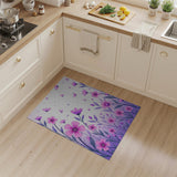 Cascading Pink Cosmos Floral Area Rug