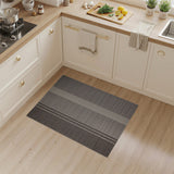 Geometric Modern Grey Vertical Stripe Woven Rug