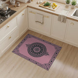 Elegant Pink Mandala Floral Area Rug