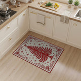 Festive Red Christmas Tree Area Rug