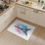 Eiffel Tower Pastel Watercolor Area Rug