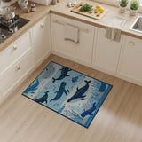 Playful Whale Ocean Kids Area Rug