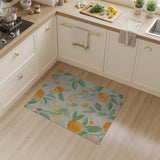 Watercolor Orange Fruit Pattern Area Rug