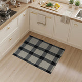 Rustic Farmhouse Black White Checkered Farmhouse Area Rug
