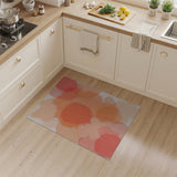 Orange Watercolor Splash Abstract Area Rug