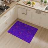Whimsical Purple Hair Salon Cartoon Rug