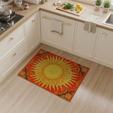 Fiery Sunburst Southwestern Area Rug