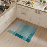 Blue and Teal Wave Abstract Area Rug