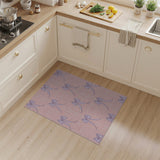 Lavender Bows on Blush Pink Area Rug