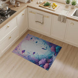 Enchanted Mermaid Lagoon Watercolor Area Rug