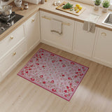 Whimsical Strawberry Pink Fruit Pattern Area Rug