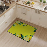 Zesty Lemon Fruit Yellow Area Rug