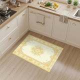 Golden Sunburst Floral Area Rug