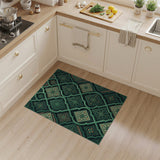 Emerald Green Intricate Persian Geometric Area Rug