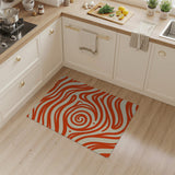 Abstract Area Red Vibrant Red Swirl Abstract Area Rug