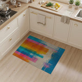 Multi-color and Patterns Geometric Modern Vibrant Multi-Color Geometric Stripe Area Rug