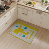 Yellow Vibrant Yellow Geometric Abstract Area Rug