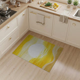 Yellow Sun Gradient Abstract Area Rug
